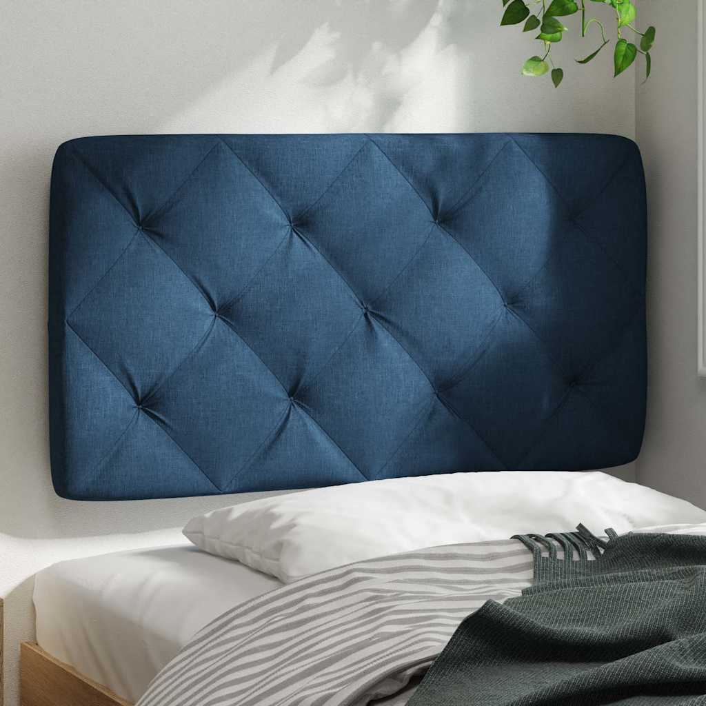 vidaXL Pernă pentru tăblie de pat, albastru, 80 cm, material textil vidaXL Pernă pentru tăblie de pat, albastru, 80 cm, material textil