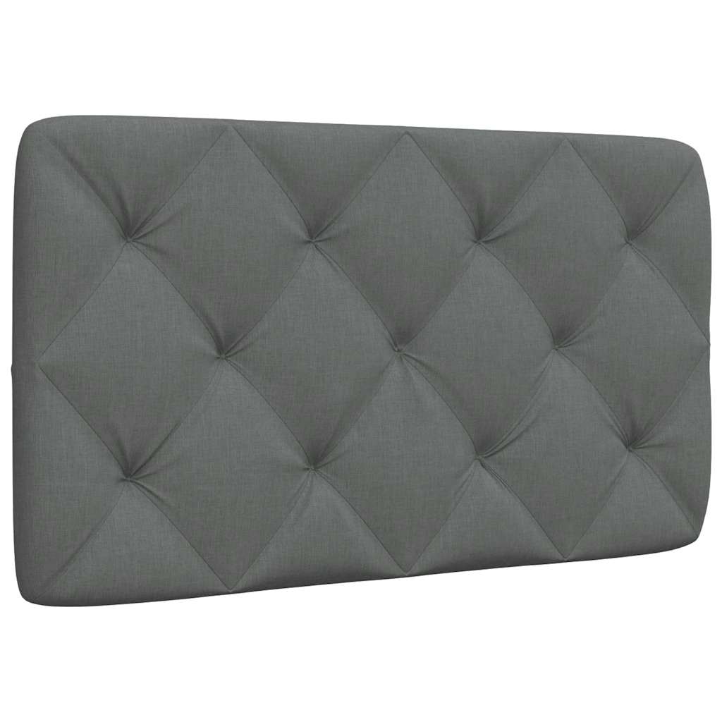 vidaXL Pernă pentru tăblie de pat, gri închis, 90 cm, material textil vidaXL Pernă pentru tăblie de pat, gri închis, 90 cm, material textil