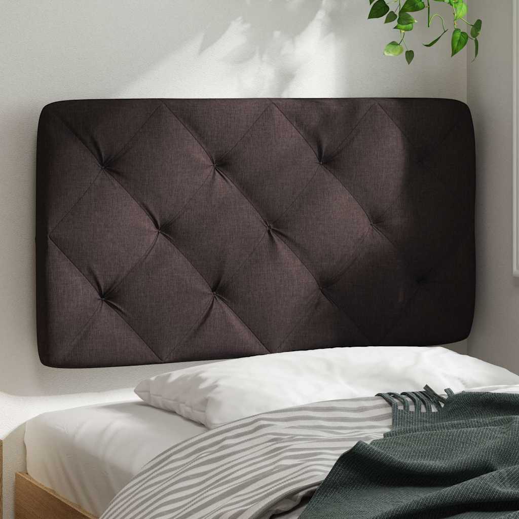 vidaXL Pernă pentru tăblie de pat maro închis, 90 cm, material textil vidaXL Pernă pentru tăblie de pat maro închis, 90 cm, material textil