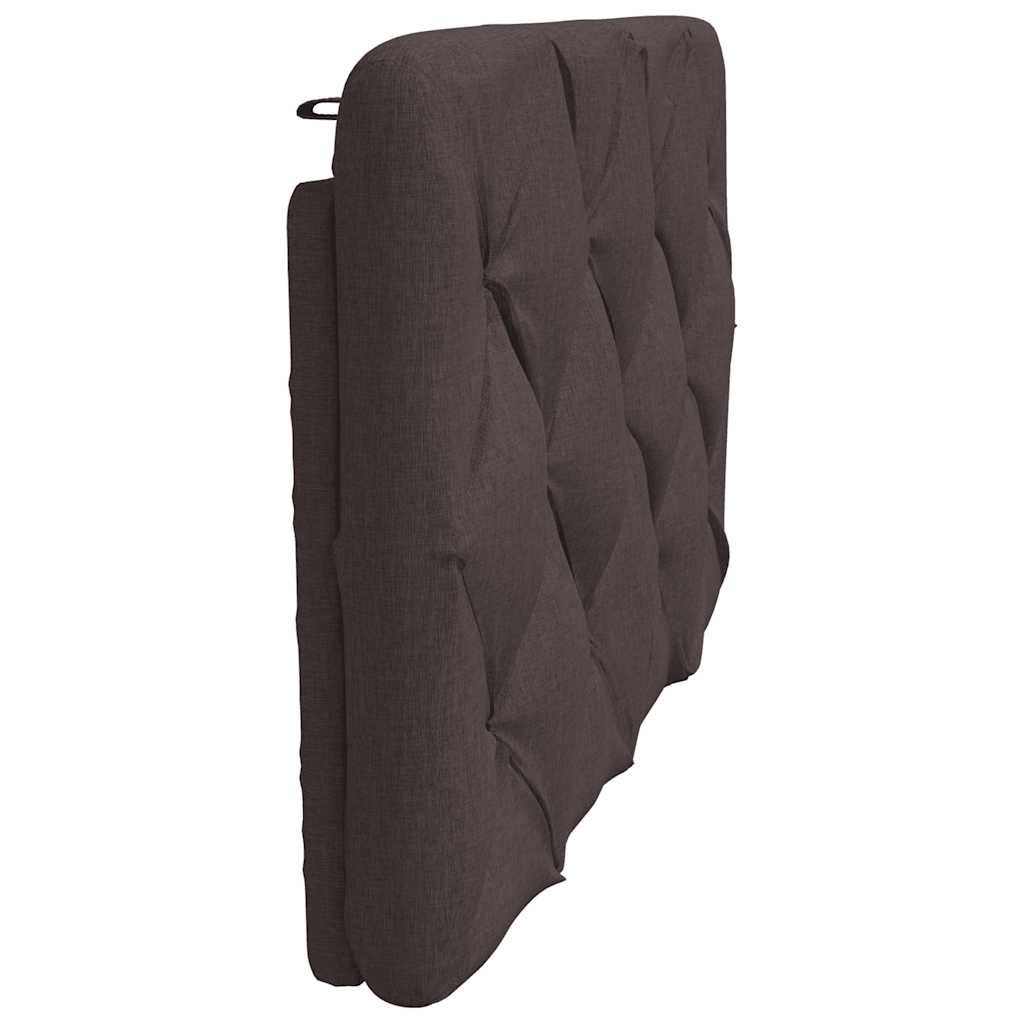 vidaXL Pernă pentru tăblie de pat maro închis, 90 cm, material textil vidaXL Pernă pentru tăblie de pat maro închis, 90 cm, material textil