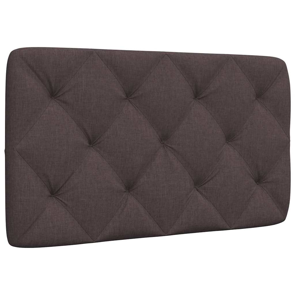 vidaXL Pernă pentru tăblie de pat maro închis, 90 cm, material textil vidaXL Pernă pentru tăblie de pat maro închis, 90 cm, material textil