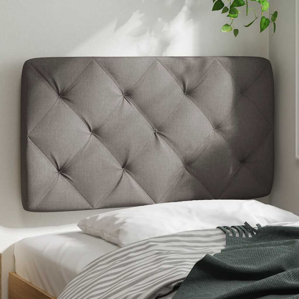 vidaXL Pernă pentru tăblie de pat, gri taupe, 90 cm, material textil vidaXL Pernă pentru tăblie de pat, gri taupe, 90 cm, material textil