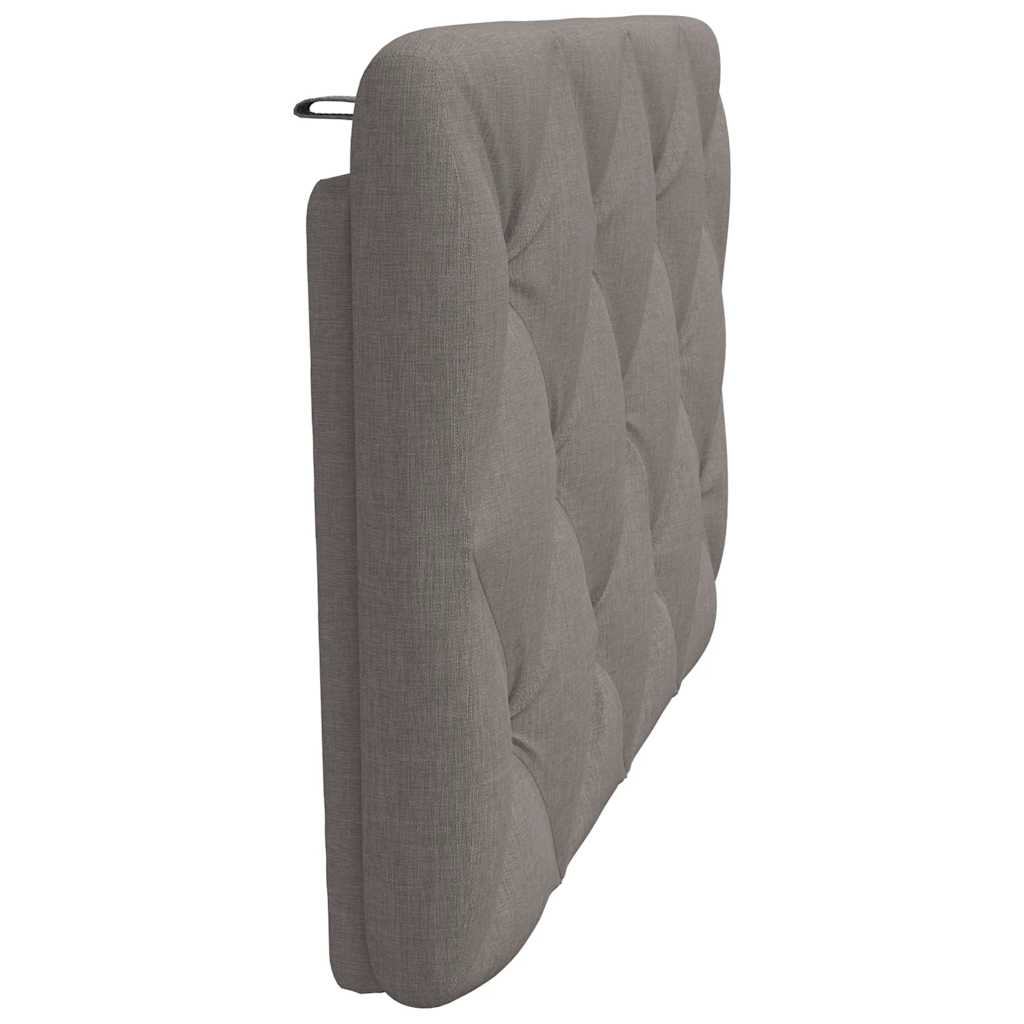 vidaXL Pernă pentru tăblie de pat, gri taupe, 90 cm, material textil vidaXL Pernă pentru tăblie de pat, gri taupe, 90 cm, material textil