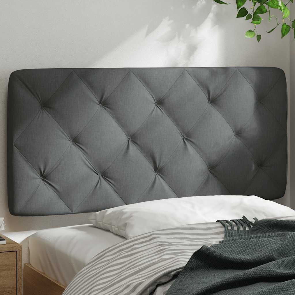 vidaXL Pernă pentru tăblie de pat, gri închis, 100 cm, material textil