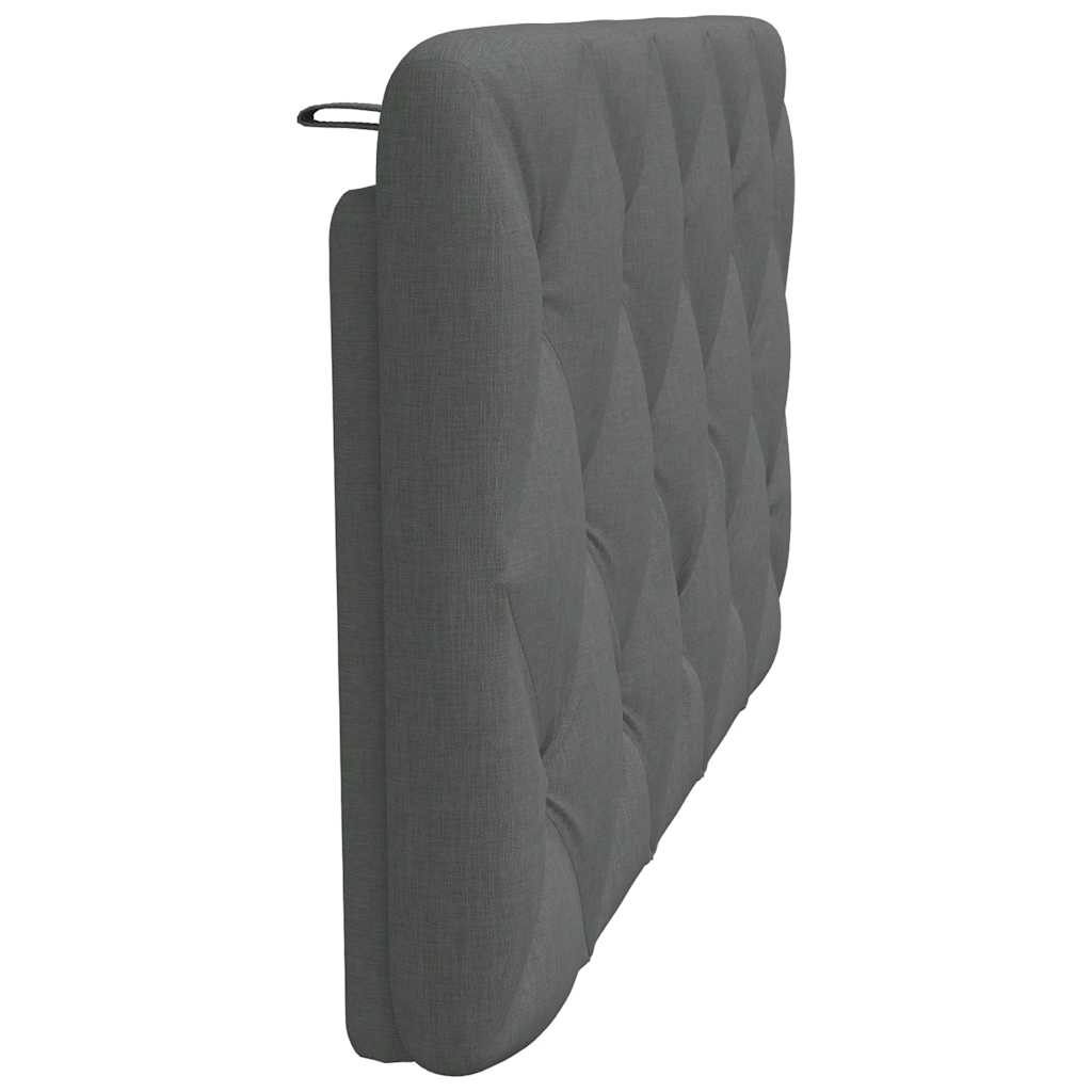 vidaXL Pernă pentru tăblie de pat, gri închis, 100 cm, material textil