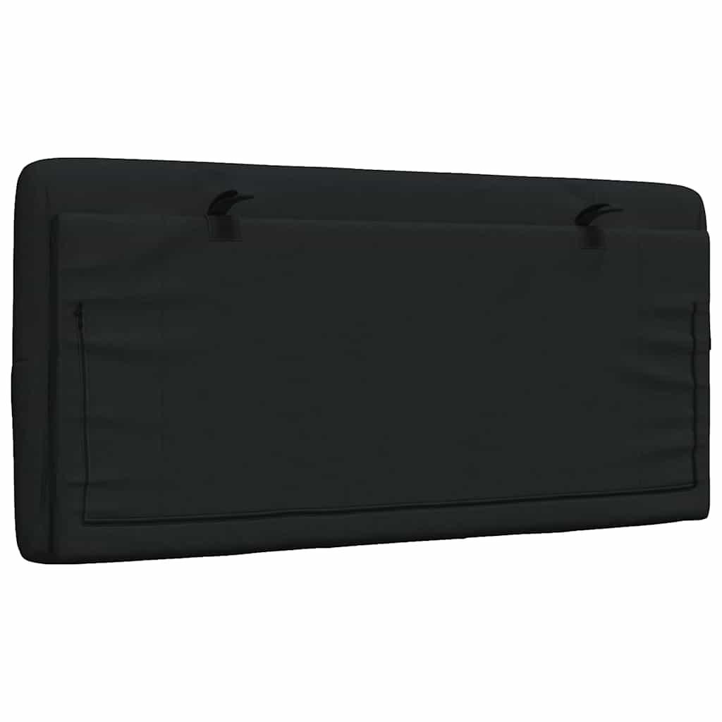 vidaXL Pernă pentru tăblie de pat, negru, 100 cm, material textil vidaXL Pernă pentru tăblie de pat, negru, 100 cm, material textil