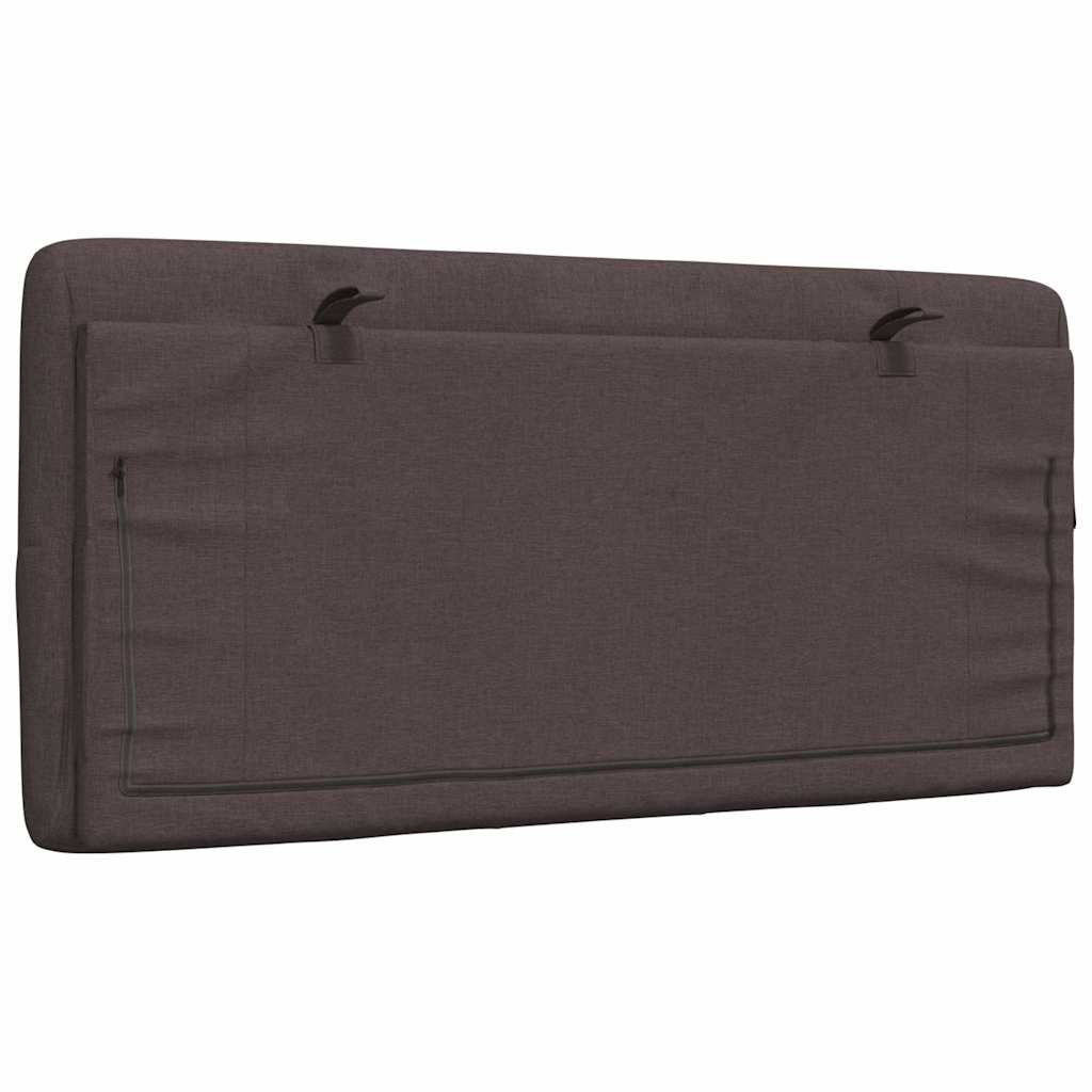 vidaXL Pernă pentru tăblie de pat maro închis, 100 cm, material textil vidaXL Pernă pentru tăblie de pat maro închis, 100 cm, material textil