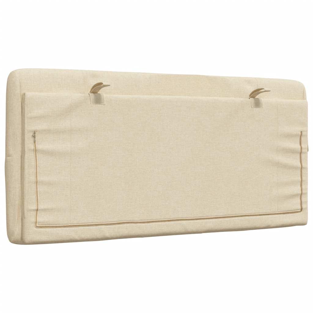 vidaXL Pernă pentru tăblie de pat, crem, 100 cm, material textil