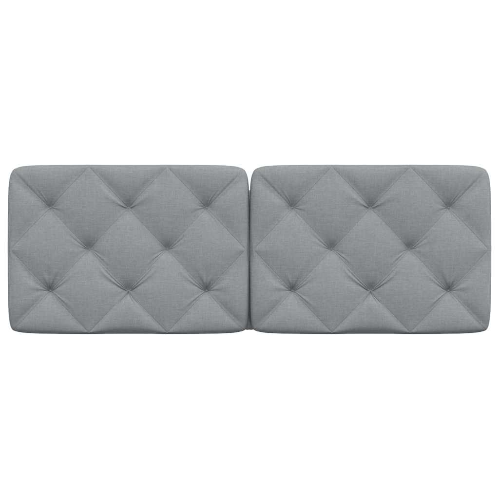 vidaXL Pernă tăblie de pat, gri deschis, 120 cm, material textil