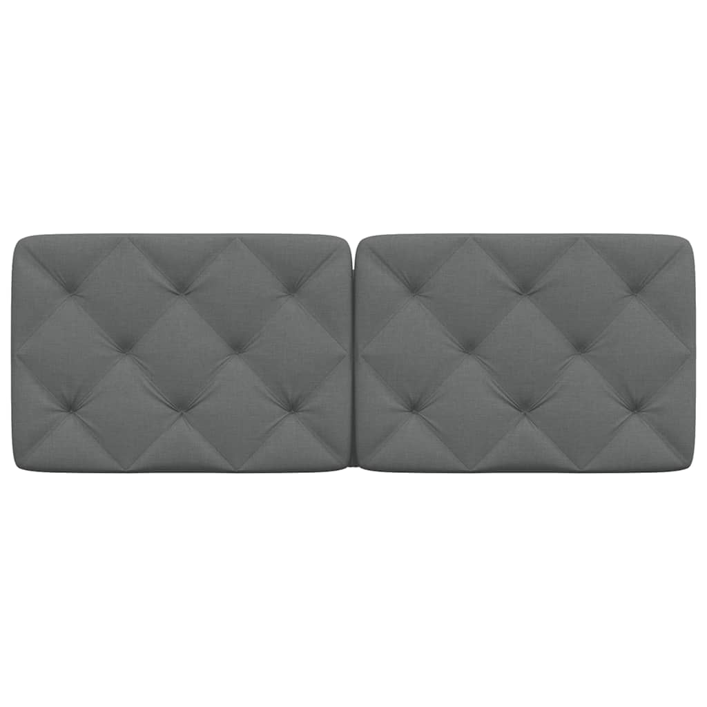 vidaXL Pernă pentru tăblie de pat, gri închis, 120 cm, material textil