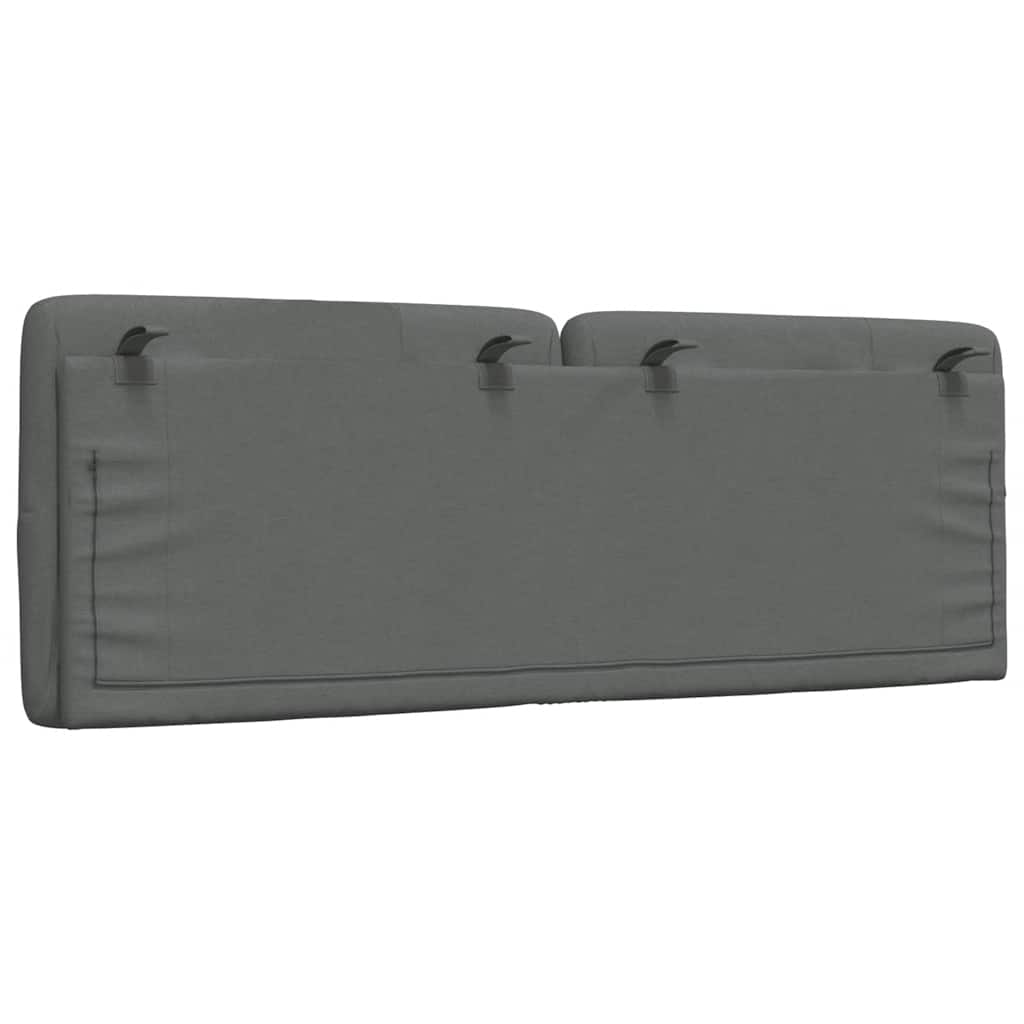 vidaXL Pernă pentru tăblie de pat, gri închis, 120 cm, material textil