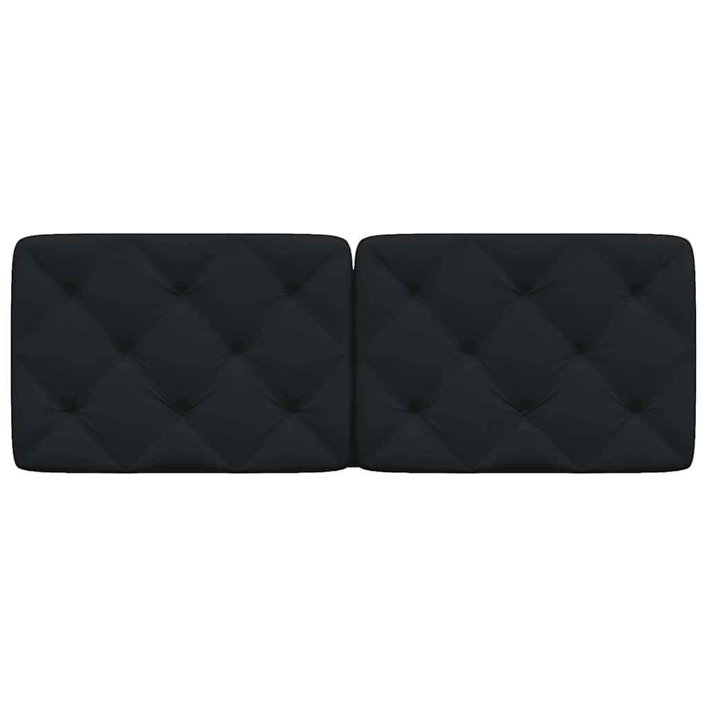 vidaXL Pernă pentru tăblie de pat, negru, 120 cm, material textil vidaXL Pernă pentru tăblie de pat, negru, 120 cm, material textil