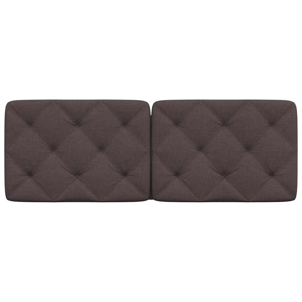 vidaXL Pernă pentru tăblie de pat maro închis, 120 cm, material textil