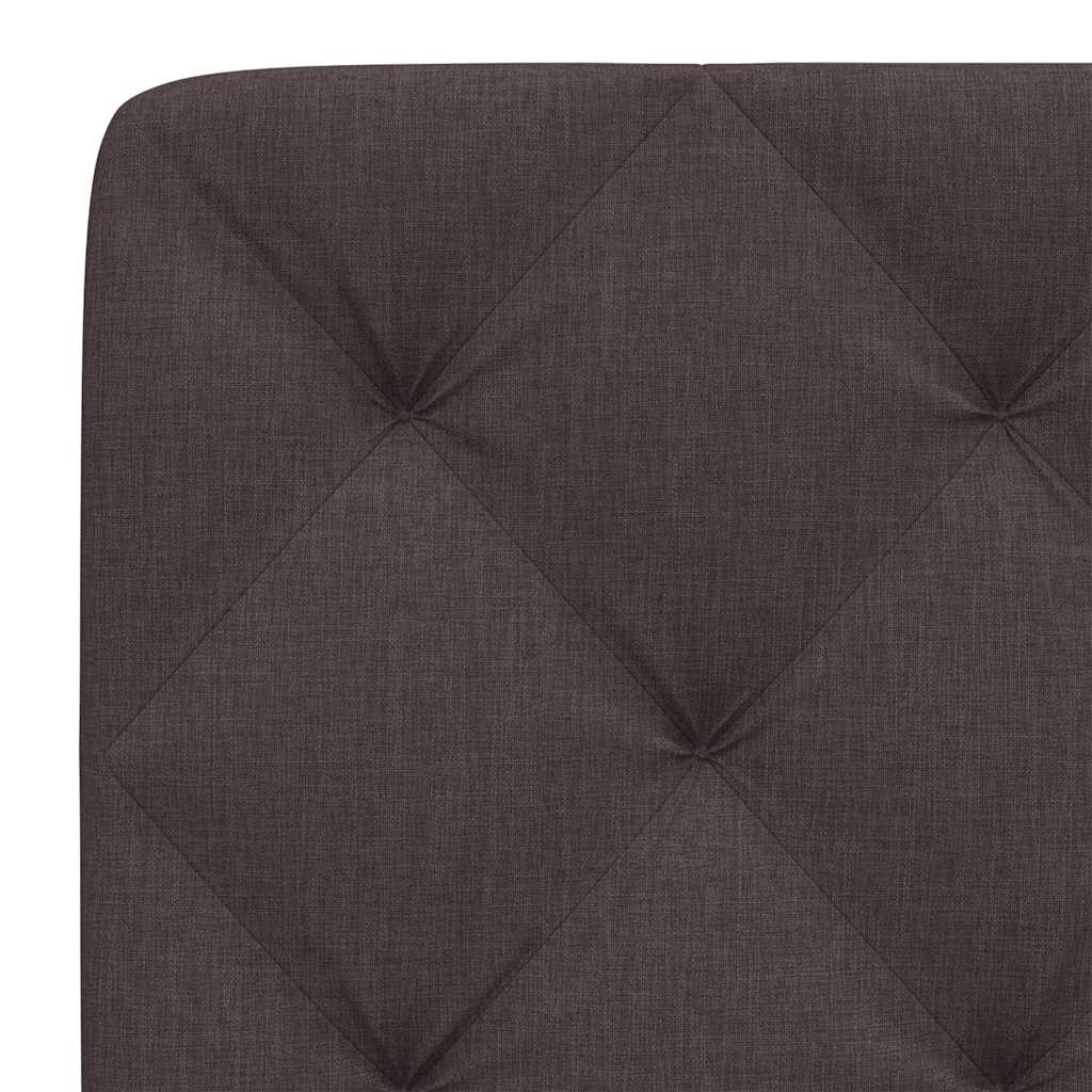 vidaXL Pernă pentru tăblie de pat maro închis, 120 cm, material textil