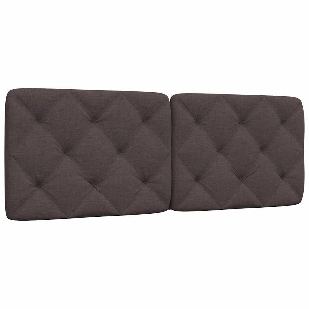 vidaXL Pernă pentru tăblie de pat maro închis, 120 cm, material textil