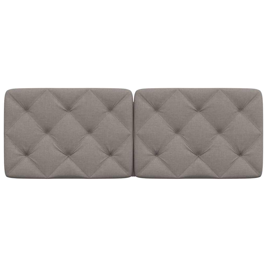 vidaXL Pernă pentru tăblie de pat, gri taupe, 120 cm, material textil vidaXL Pernă pentru tăblie de pat, gri taupe, 120 cm, material textil