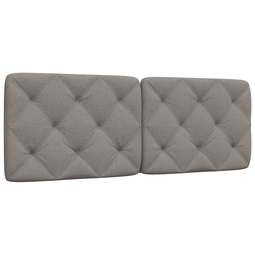 vidaXL Pernă pentru tăblie de pat, gri taupe, 120 cm, material textil vidaXL Pernă pentru tăblie de pat, gri taupe, 120 cm, material textil