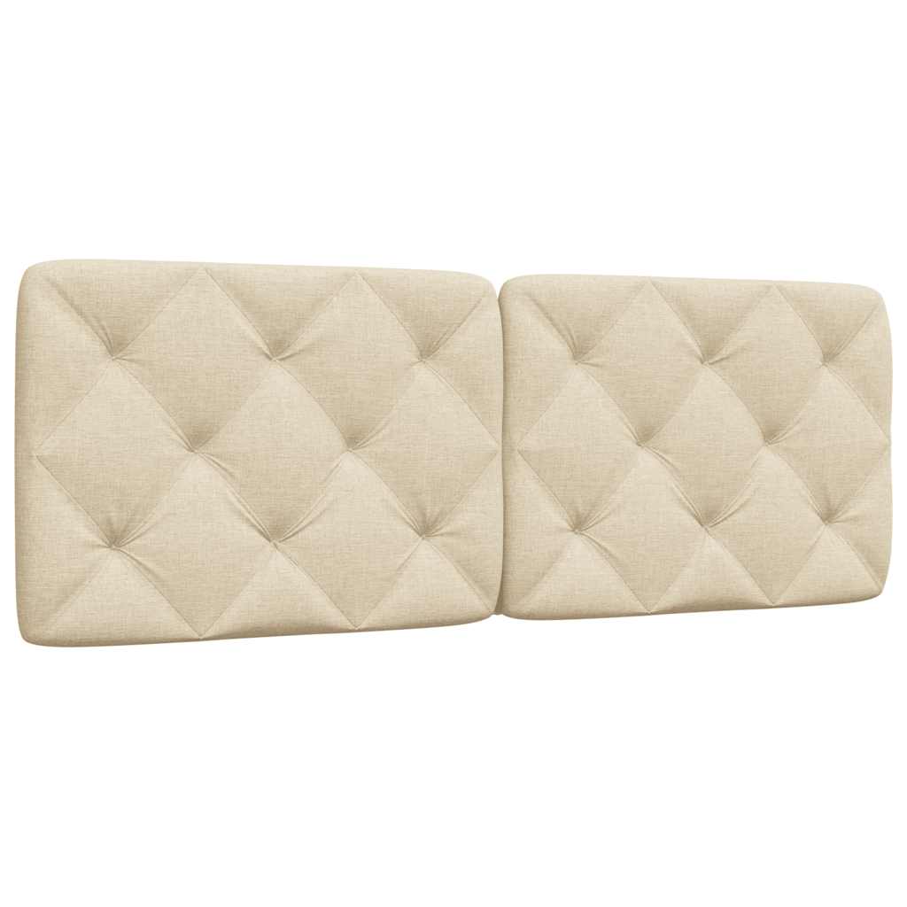 vidaXL Pernă pentru tăblie de pat, crem, 120 cm, material textil