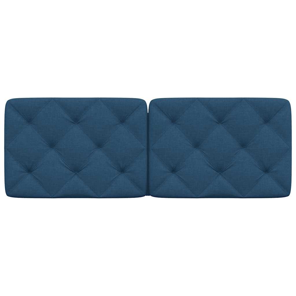 vidaXL Pernă pentru tăblie de pat, albastru, 120 cm, material textil vidaXL Pernă pentru tăblie de pat, albastru, 120 cm, material textil