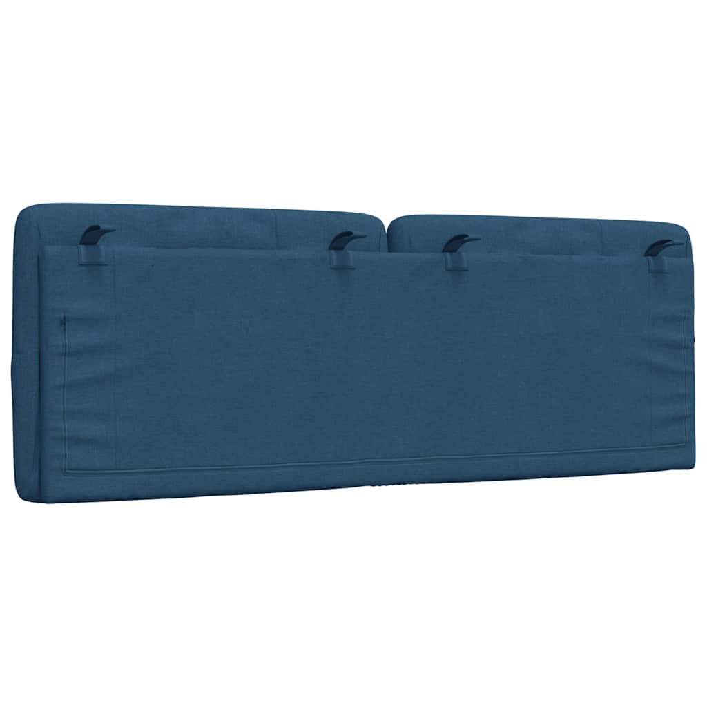 vidaXL Pernă pentru tăblie de pat, albastru, 120 cm, material textil vidaXL Pernă pentru tăblie de pat, albastru, 120 cm, material textil
