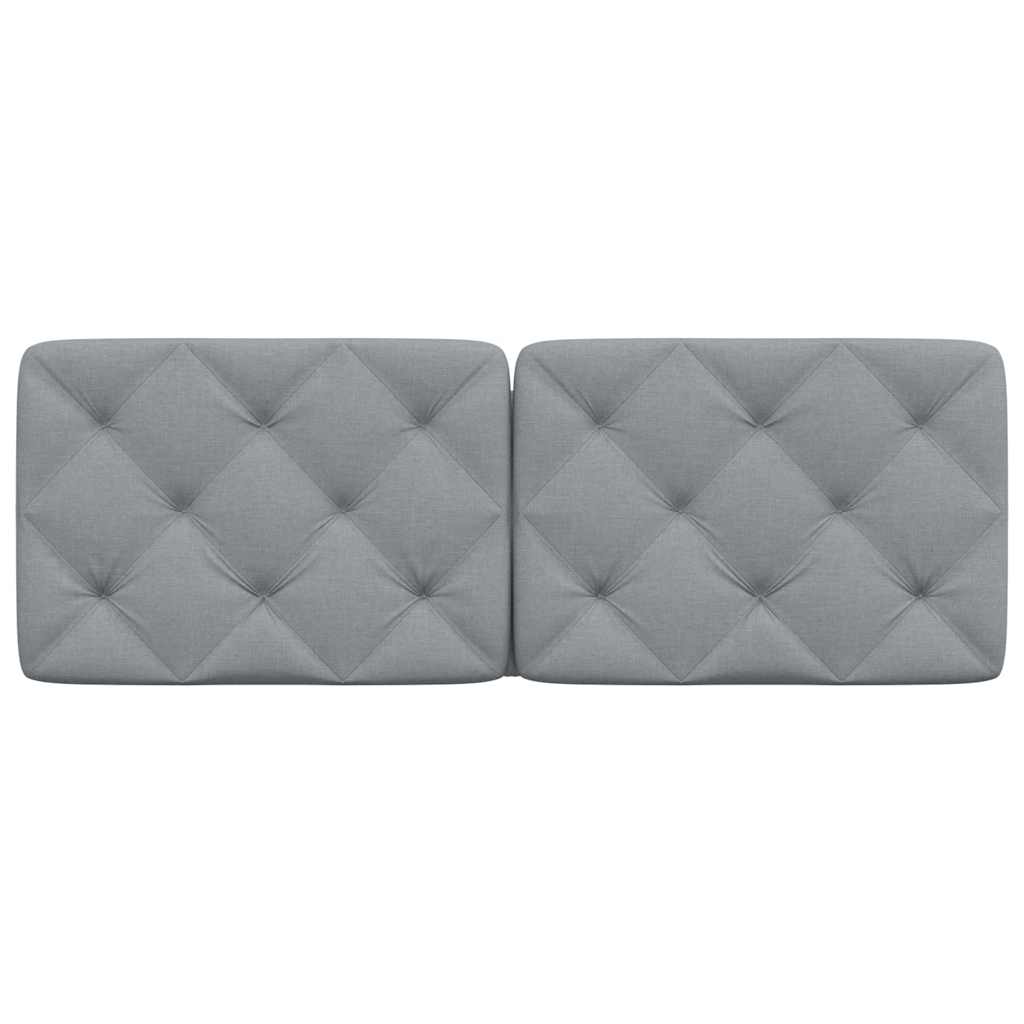 vidaXL Pernă tăblie de pat, gri deschis, 140 cm, material textil