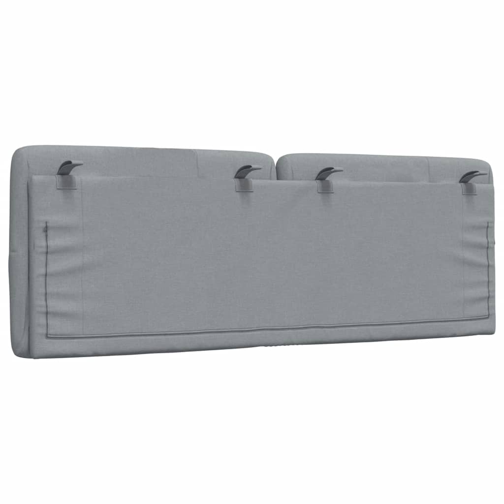 vidaXL Pernă tăblie de pat, gri deschis, 140 cm, material textil