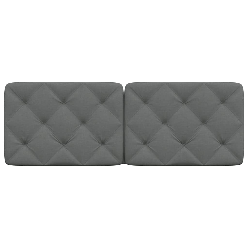 vidaXL Pernă pentru tăblie de pat, gri închis, 140 cm, material textil