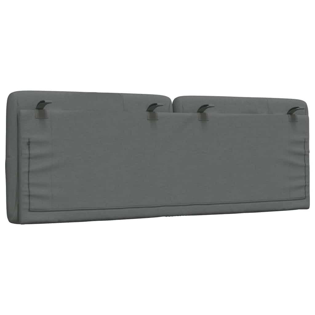 vidaXL Pernă pentru tăblie de pat, gri închis, 140 cm, material textil