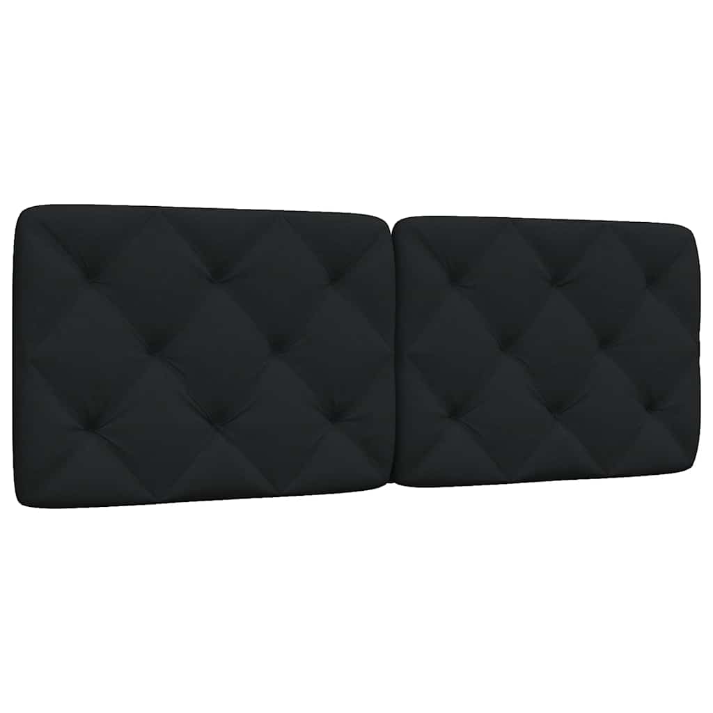 vidaXL Pernă pentru tăblie de pat, negru, 140 cm, material textil vidaXL Pernă pentru tăblie de pat, negru, 140 cm, material textil