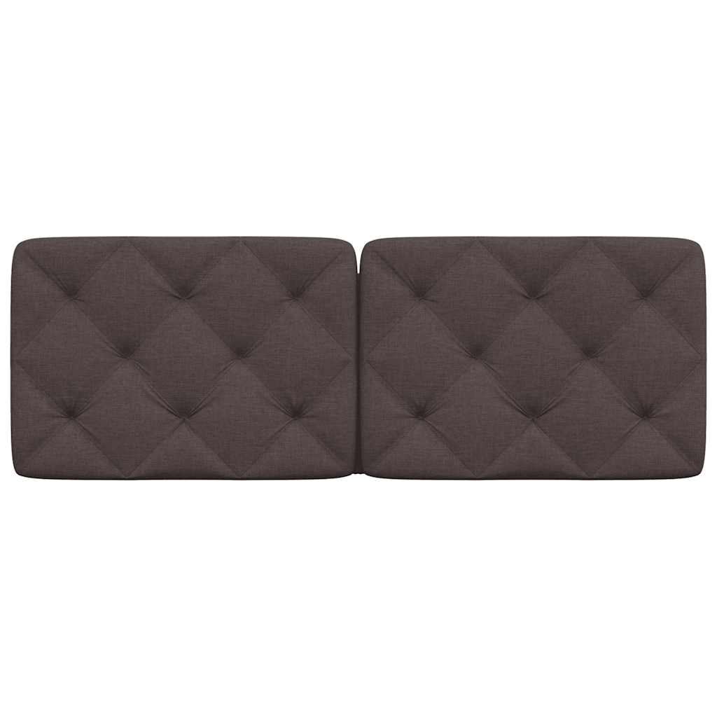 vidaXL Pernă pentru tăblie de pat maro închis, 140 cm, material textil