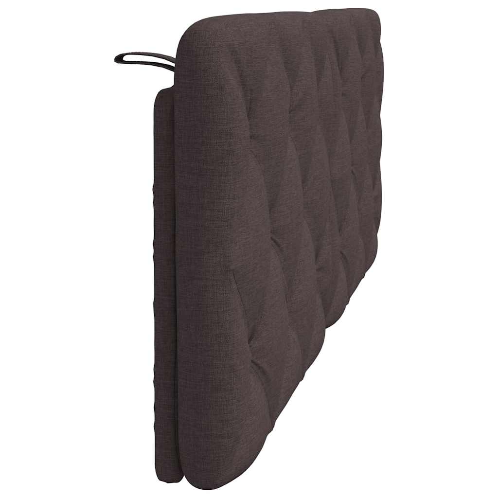 vidaXL Pernă pentru tăblie de pat maro închis, 140 cm, material textil