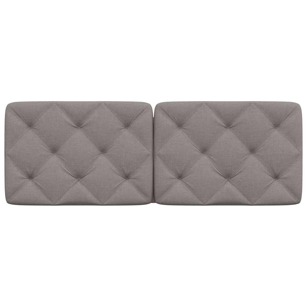 vidaXL Pernă pentru tăblie de pat, gri taupe, 140 cm, material textil vidaXL Pernă pentru tăblie de pat, gri taupe, 140 cm, material textil