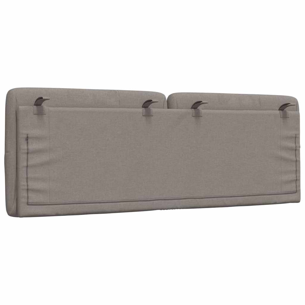 vidaXL Pernă pentru tăblie de pat, gri taupe, 140 cm, material textil vidaXL Pernă pentru tăblie de pat, gri taupe, 140 cm, material textil