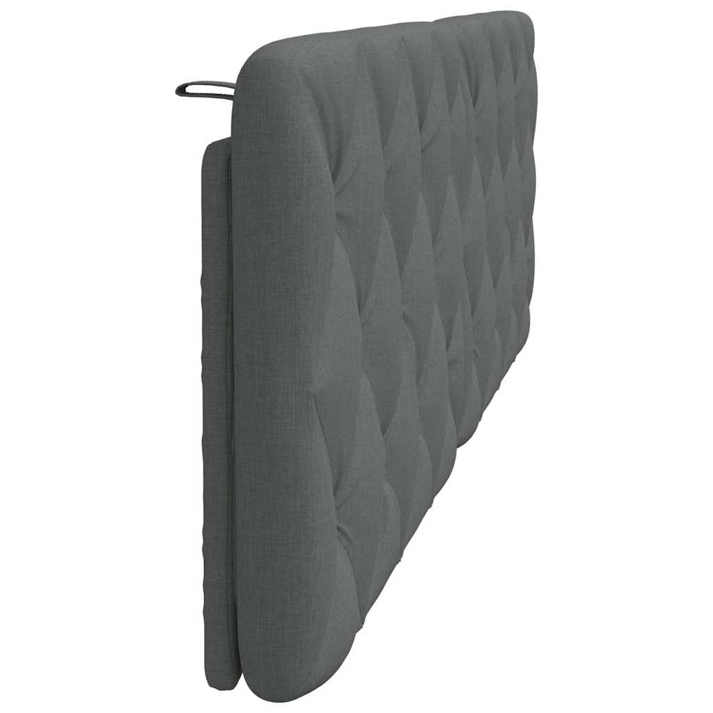 vidaXL Pernă pentru tăblie de pat, gri închis, 140 cm, material textil vidaXL Pernă pentru tăblie de pat, gri închis, 140 cm, material textil