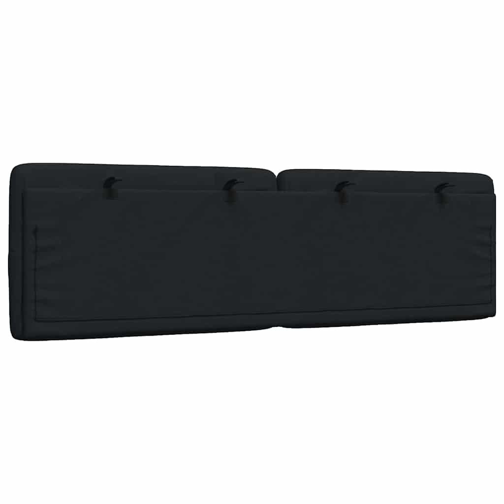 vidaXL Pernă pentru tăblie de pat, negru, 160 cm, material textil vidaXL Pernă pentru tăblie de pat, negru, 160 cm, material textil