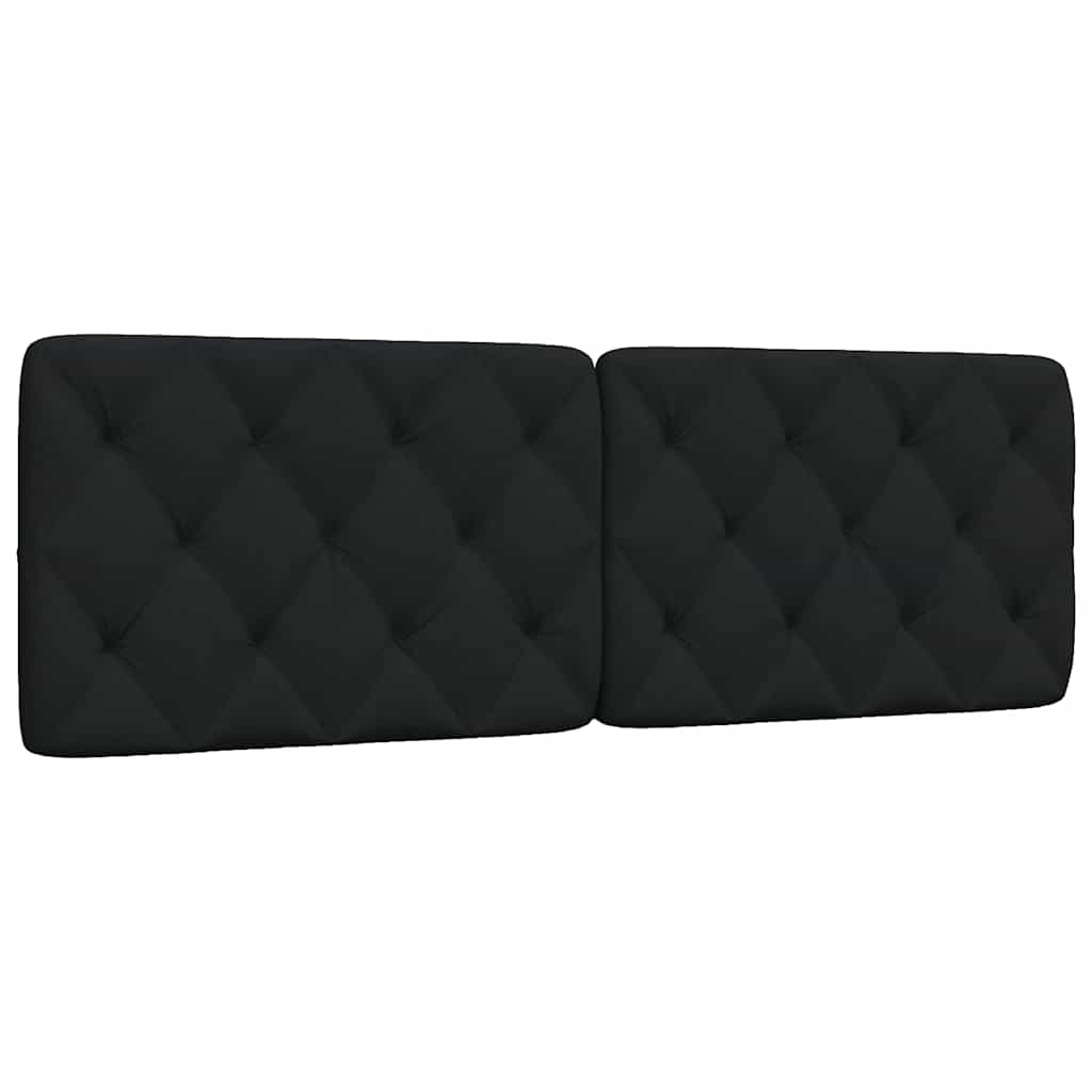 vidaXL Pernă pentru tăblie de pat, negru, 160 cm, material textil vidaXL Pernă pentru tăblie de pat, negru, 160 cm, material textil