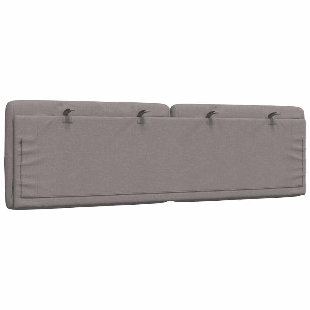 vidaXL Pernă pentru tăblie de pat, gri taupe, 160 cm, material textil