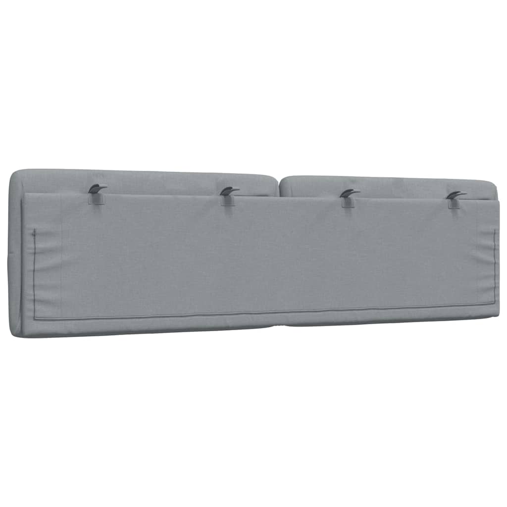 vidaXL Pernă tăblie de pat, gri deschis, 180 cm, material textil