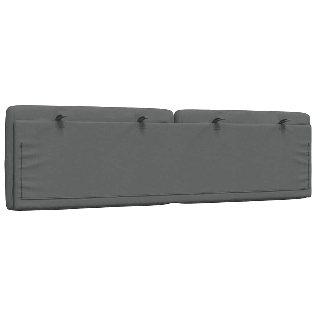 vidaXL Pernă pentru tăblie de pat, gri închis, 180 cm, material textil vidaXL Pernă pentru tăblie de pat, gri închis, 180 cm, material textil
