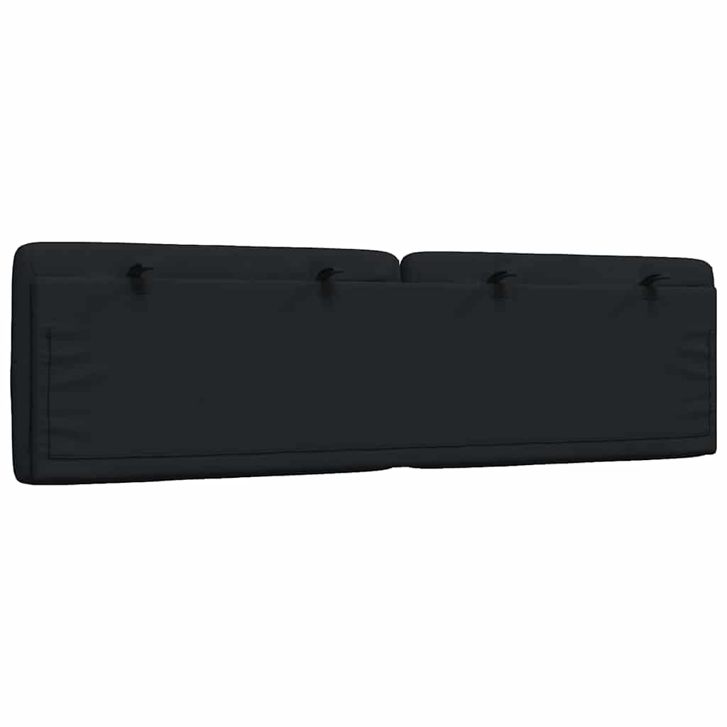 vidaXL Pernă pentru tăblie de pat, negru, 180 cm, material textil vidaXL Pernă pentru tăblie de pat, negru, 180 cm, material textil