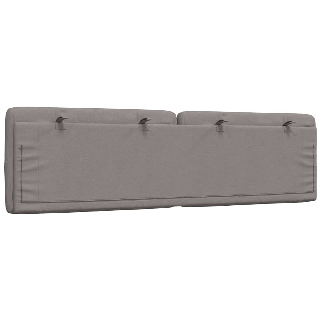 vidaXL Pernă pentru tăblie de pat, gri taupe, 180 cm, material textil