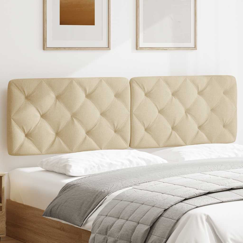 vidaXL Pernă pentru tăblie de pat, crem, 180 cm, material textil