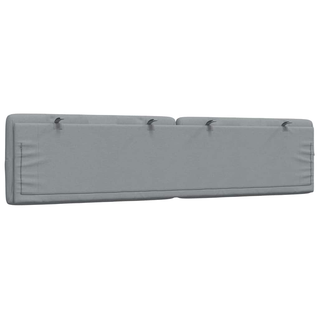 vidaXL Pernă tăblie de pat, gri deschis, 200 cm, material textil