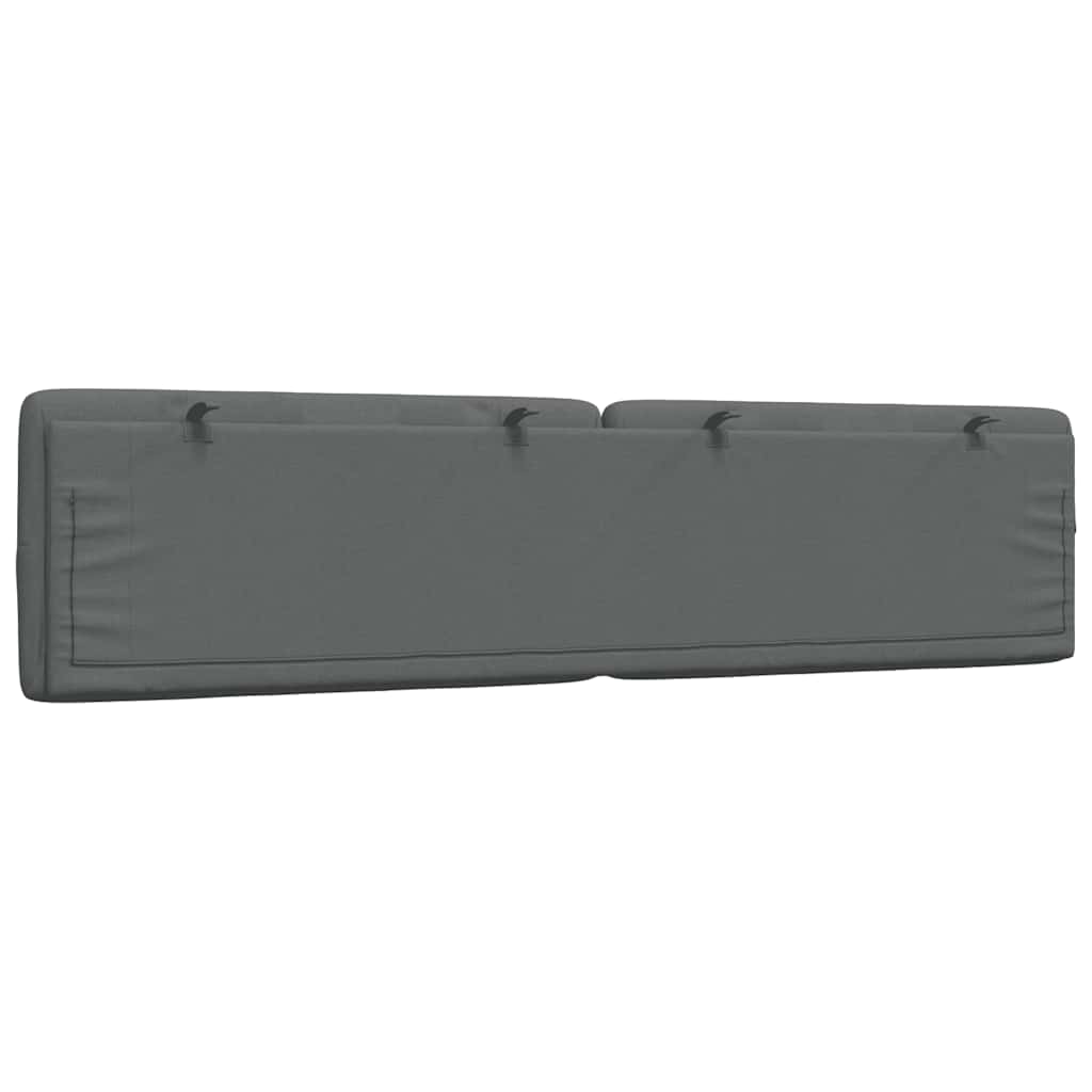 vidaXL Pernă pentru tăblie de pat, gri închis, 200 cm, material textil