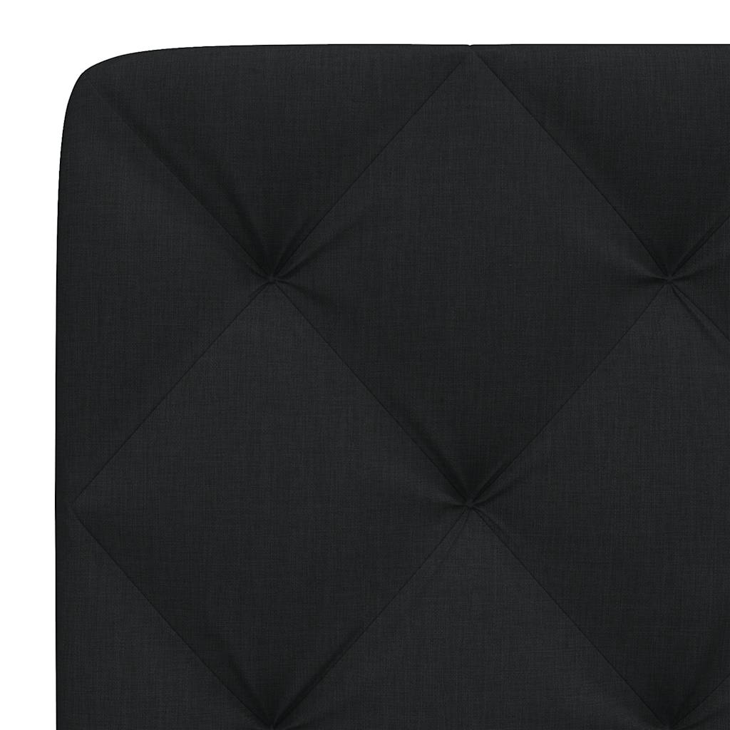 vidaXL Pernă pentru tăblie de pat, negru, 200 cm, material textil