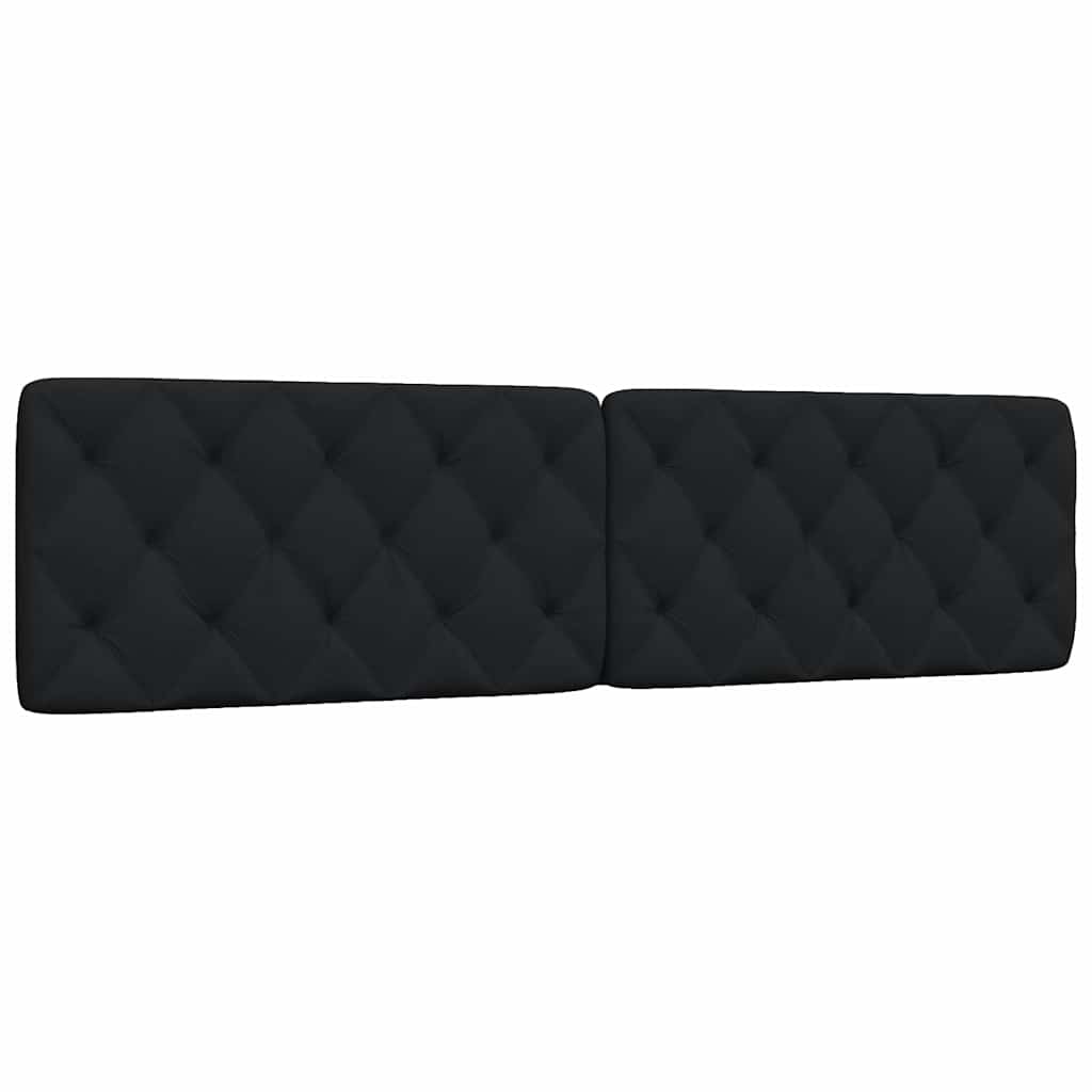 vidaXL Pernă pentru tăblie de pat, negru, 200 cm, material textil