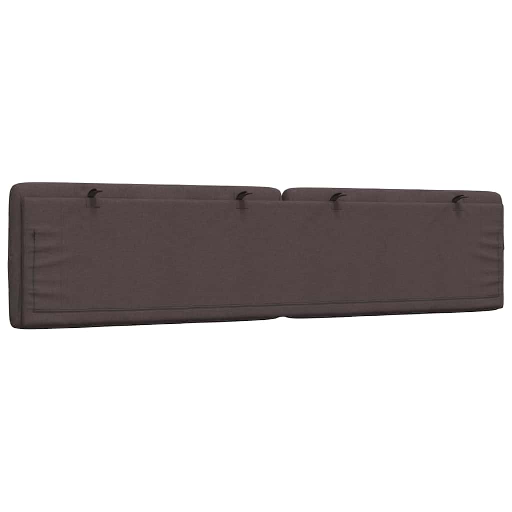 vidaXL Pernă pentru tăblie de pat maro închis, 200 cm, material textil