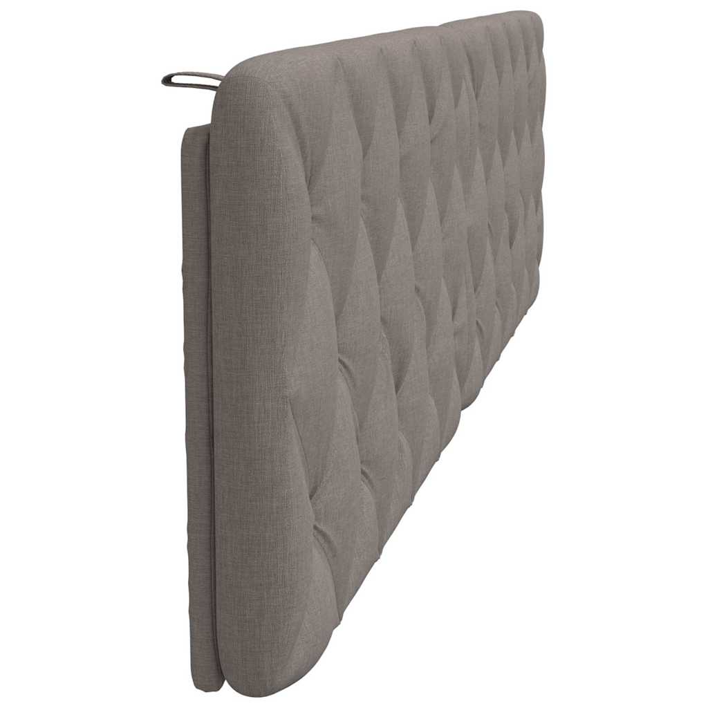 vidaXL Pernă pentru tăblie de pat, gri taupe, 200 cm, material textil