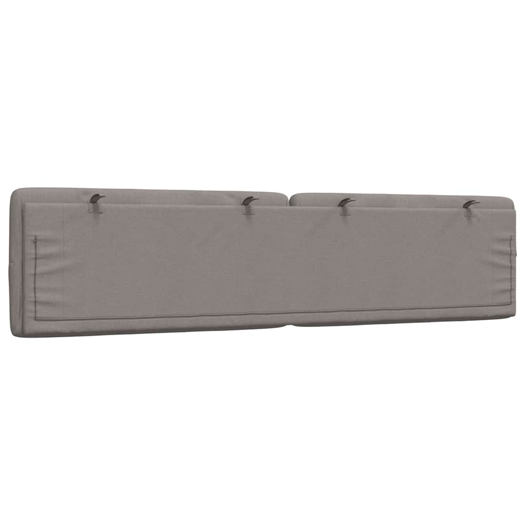 vidaXL Pernă pentru tăblie de pat, gri taupe, 200 cm, material textil