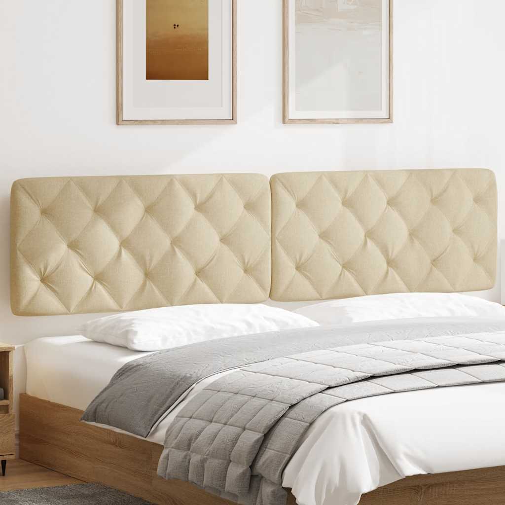 vidaXL Pernă pentru tăblie de pat, crem, 200 cm, material textil